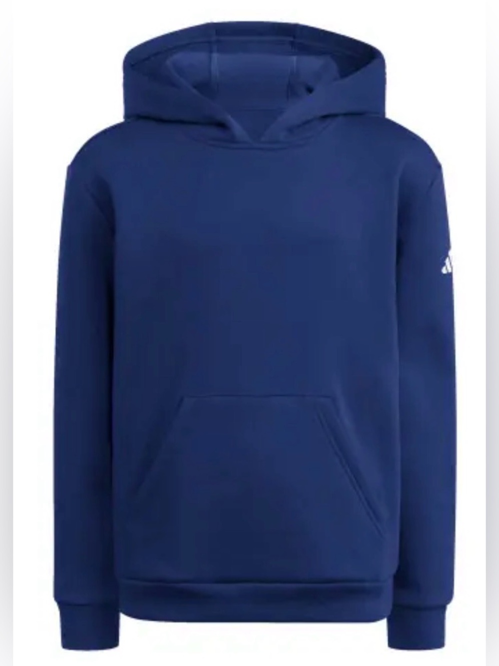 Adidas Navy Fleece Hoodie Sweater JW6628 Youth Sz: XL (14 / 16) - Picture 2 of 7